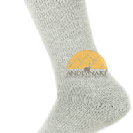 Reversible Alpaca Socks - Thick / Heavy Duty by AndeanSun - Black and Grey - 16711724 grey side view