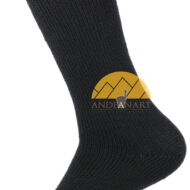 Reversible Alpaca Socks - Thick / Heavy Duty by AndeanSun - Black and Grey - 16711724 black side view