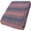 Alpaca QUEEN Striped Blanket Heavy Weight 6.10 lbs AndeanSun - Heather steel blue gray and Heather Red - 16893553