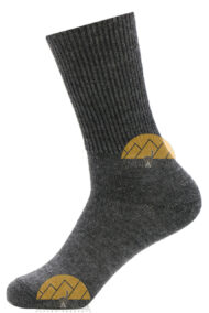 Men's Dress Alpaca Socks - Ribbed Crew by AndeanSun - Dark Grey - 16711701