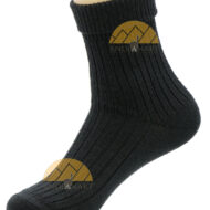Women's Ribbed Crew Alpaca Socks by AndeanSun - Black - 16711705