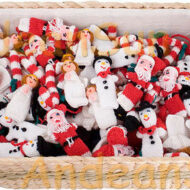 36 (3 Dozen) Hand Knitted ASSORTED Christmas TREE ORNAMENTS - RAW - 15941781