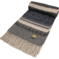 Alpaca-Blanket-Throw-Southwestern-Design-Grey Blue-Combo