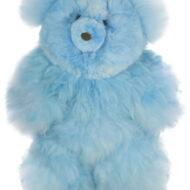 Medium 15" (fur to fur) - 12" (hide to hide) DYED Alpaca Teddy Bear - Blue - 15582102BL