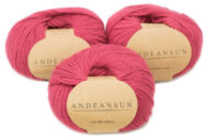 100% Baby Alpaca Skeins - Set of THREE by AndeanSun - Raspberry Rose - 16702003