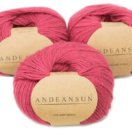 100% Baby Alpaca Skeins - Set of THREE by AndeanSun - Raspberry Rose - 16702003