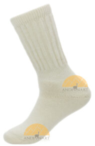 THERAPEUTIC Alpaca Socks - Scrunch CREW Terry-lined Socks Premium Quality - AndeanSun - US STOCK - Ivory - 16711732