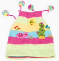 Applique Beanie Hat with Tassels and Pom Poms for Children - Rustic Quality - US STOCK - Image 4