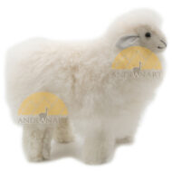 Baby Alpaca Fur Sheep 9" tall (fur to fur) - (7.5" hide to hide) - Alpaca Stuffed Animal - AndeanSun - 15961706