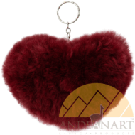 New!!! Alpaca Fur Heart Shaped Keychain 4.5" - US STOCK