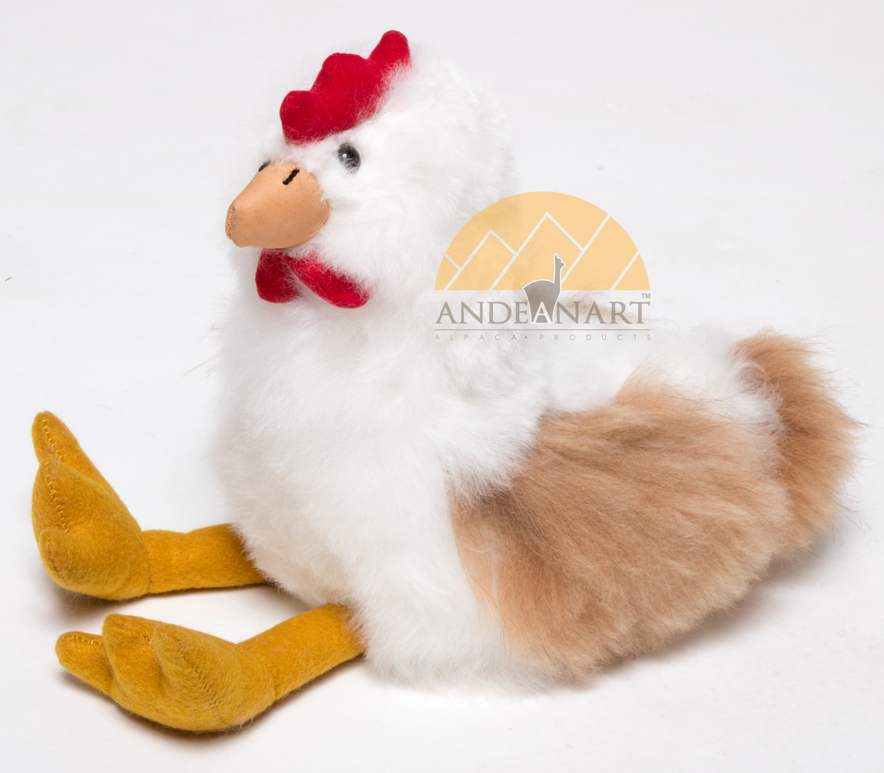 Alpaca Fur Chicken - Alpaca Fur Stuffed Animal - Mixed Colors - 15981609