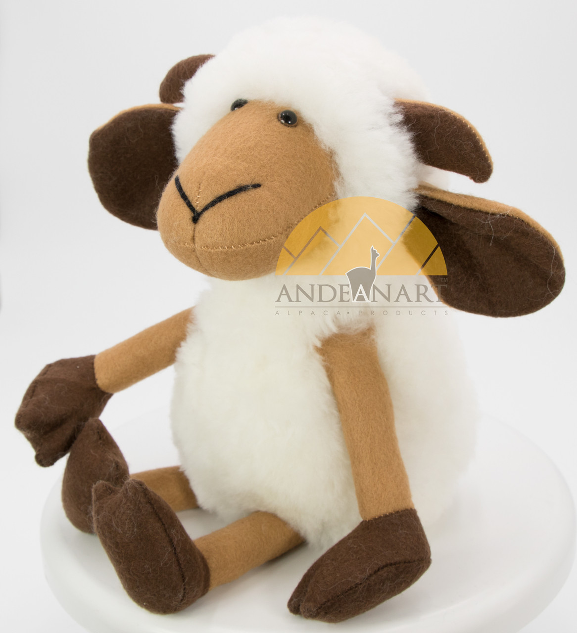 Alpaca Fur Ram - Alpaca Fur Stuffed Animal - White - 15981610