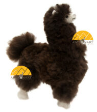 Alpaca Fur Stuffed Figurine Standing with booties 10" - Mixed color - 15161657