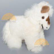 Alpaca Fur Horse 9" - Alpaca Fur Stuffed Animal - Mixed Colors - 15981601