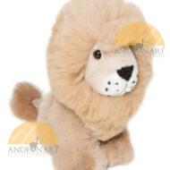 Alpaca Fur Lion 7" Sitting - Beige - 15961606
