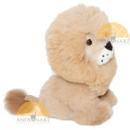 Alpaca Fur Lion 7" Sitting - Beige - 15961606